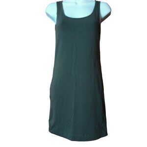 H&M Basic Women's Small Green Sleeveless Tank Bodycon Casual Dress Scoop Neck